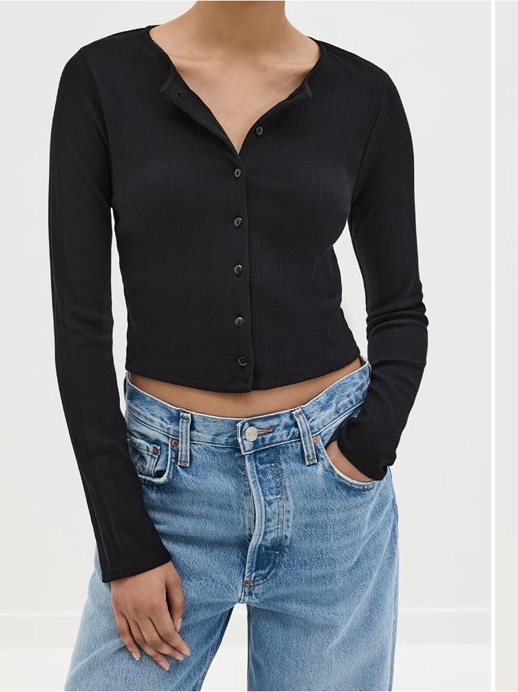 Reformation Ari Pointelle Knit Cardigan